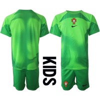 Fotbalové Dres Portugalsko Brankářské Dětské Domácí MS 2022 Krátký Rukáv (+ trenýrky)